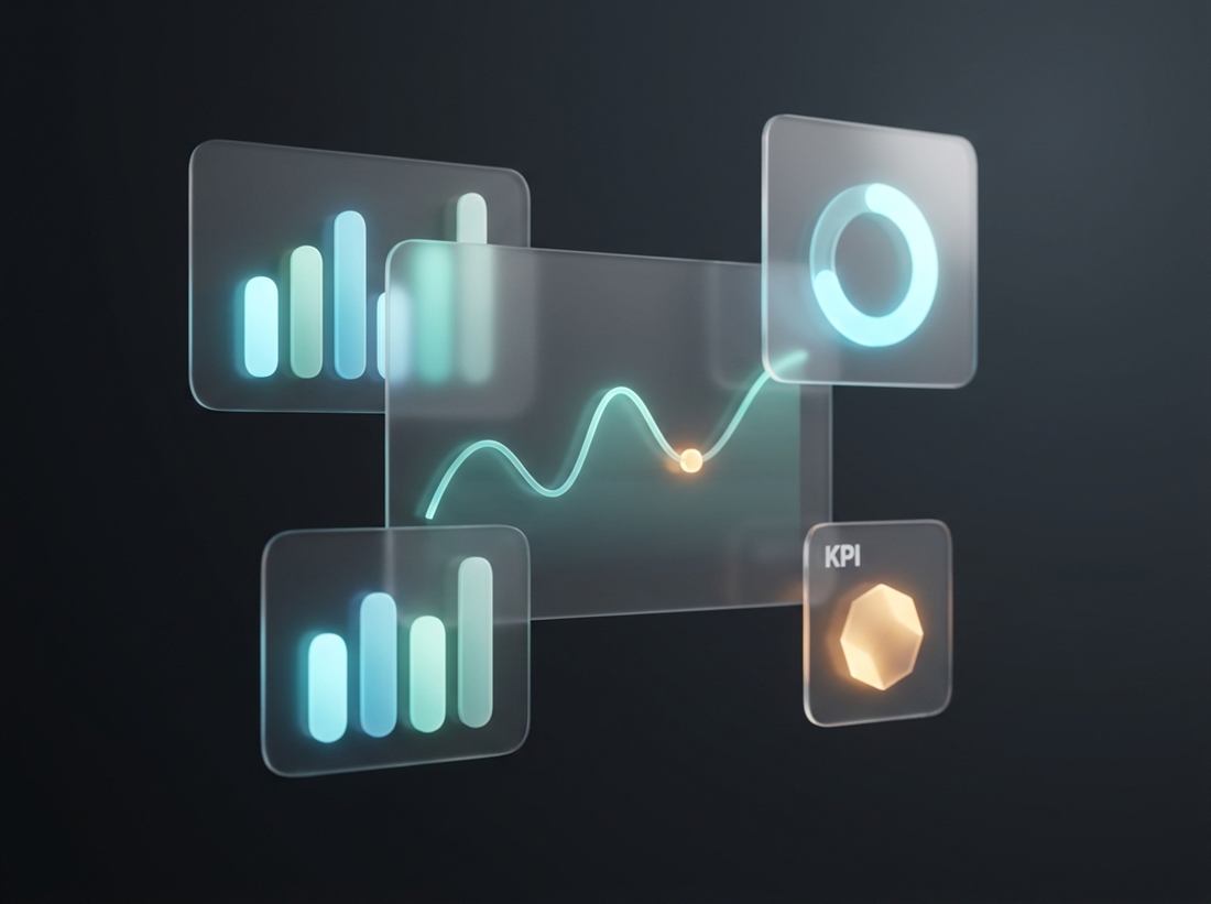 Schwebende Dashboard-Elemente